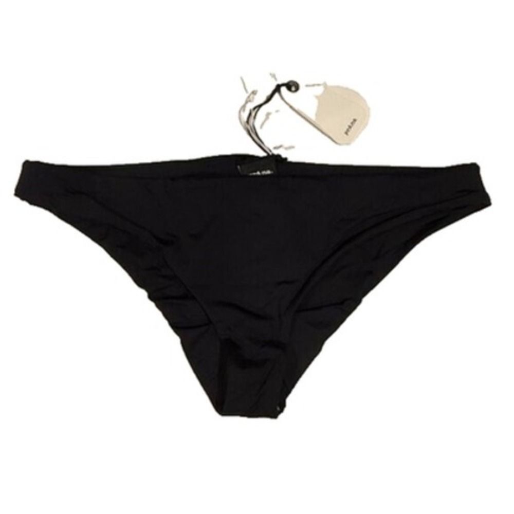 Prana Womens Gemma Bikini Swim Bottom Black L Summer Vacation Beach Resort Pool